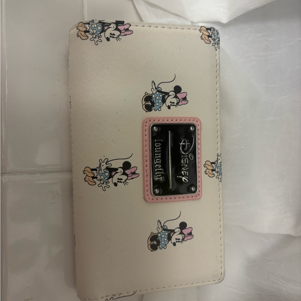 Loungefly Minnie Mouse Wallet - Cream and Pink